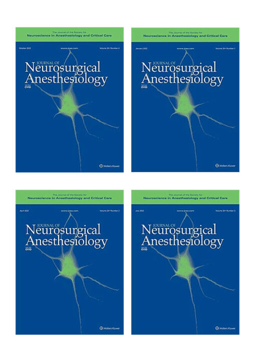 Journal of Neurosurgical Anesthesiology 2022 Full Archives (True PDF)