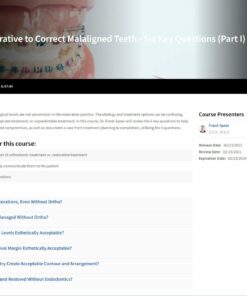 Ortho vs. Restorative to Correct Malaligned Teeth - Six Key Questions (Part I)