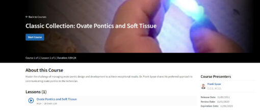 Classic Collection: Ovate Pontics and Soft Tissue