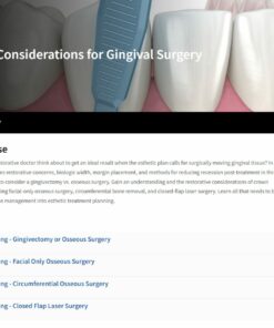 SPEAR Restorative Considerations for Gingival Surgery