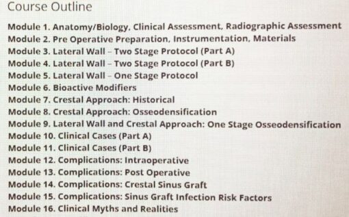 Sinus Grafting for Implant Reconstruction (Pikos Online MasterClass Series) - Michael A. Pikos - Image 2