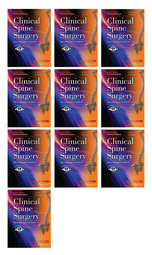 Clinical Spine Surgery 2021 Full Archives (True PDF)